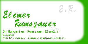 elemer rumszauer business card